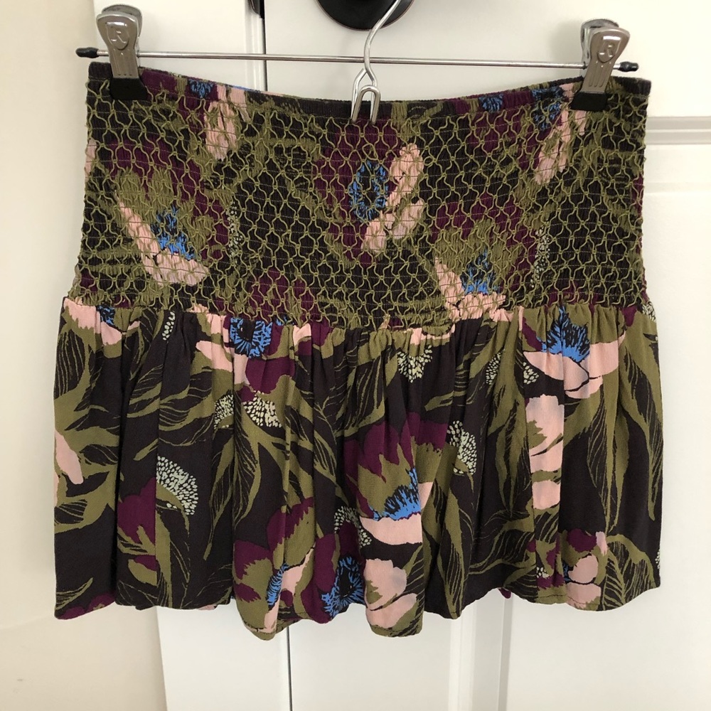 Free People Multi Floral Skirt